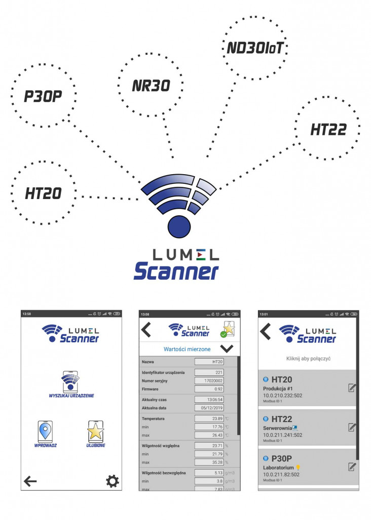 Lumel Scanner – бесплатное приложение для мобильных устройств